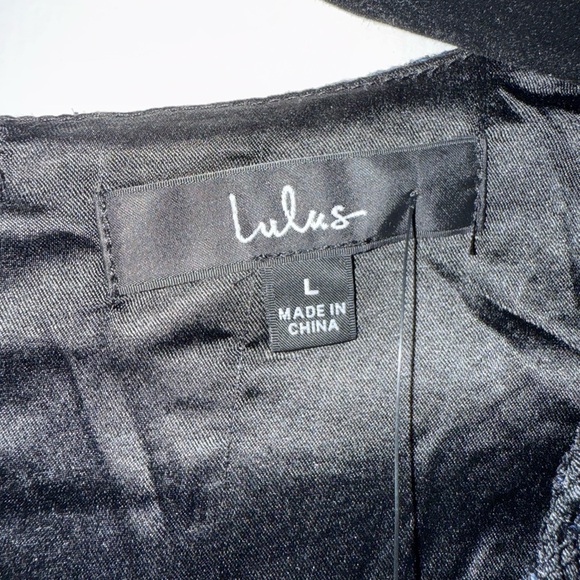 Lulu's Blue and Black Tiered Ruffled Maxi Dress - Picture 4 of 5